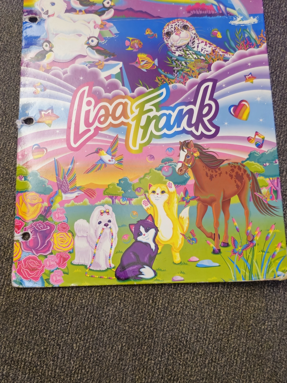 Lisa Frank Colorful Animal Fantasy Folder